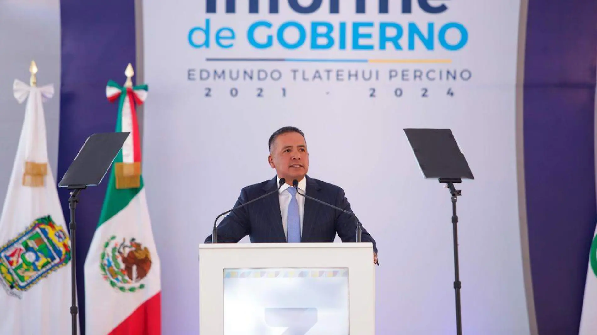 Edmundo Tlatehui informe de gobierno como alcalde de San Andres Cholula